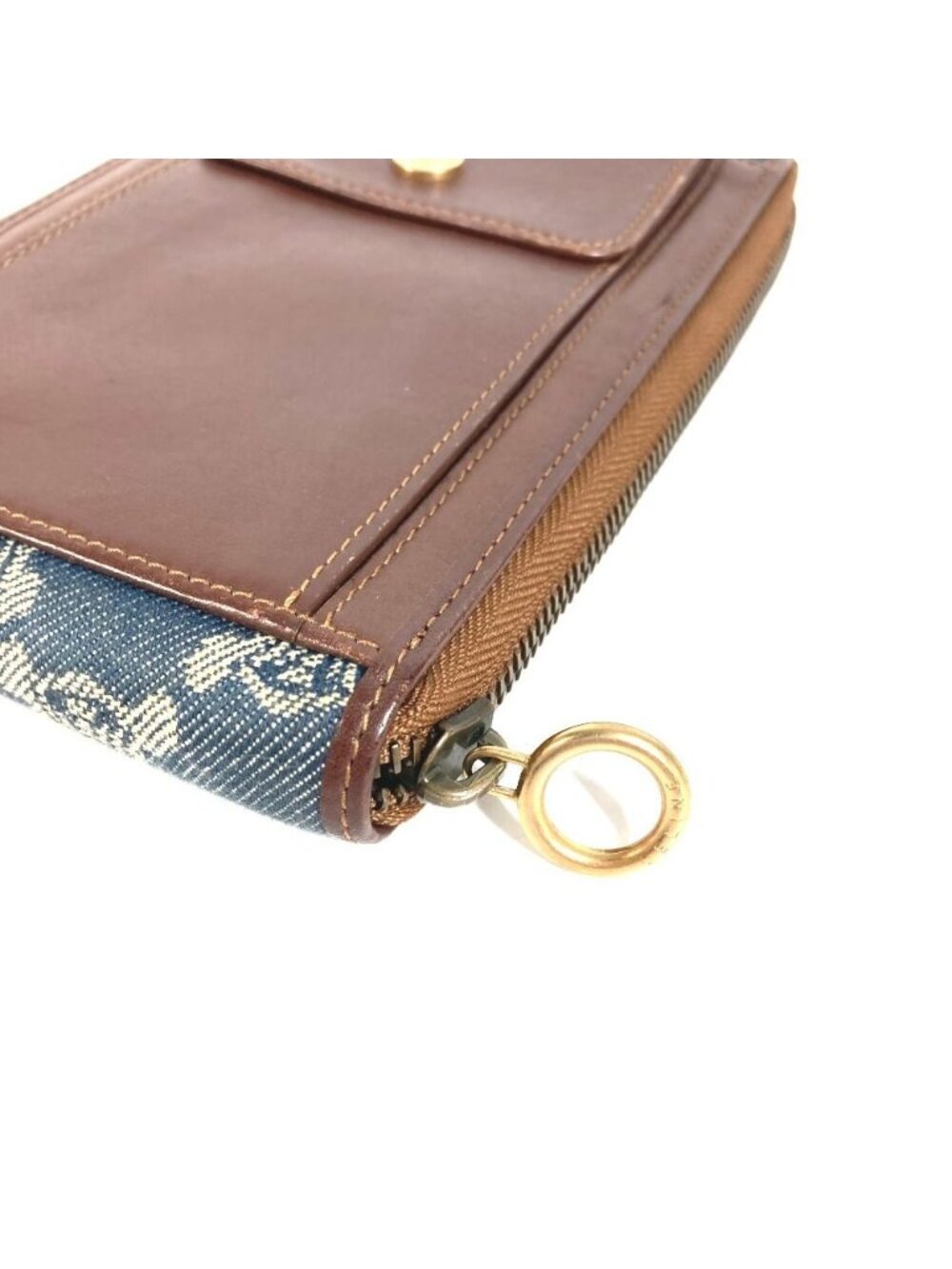 Celine Wallet Macadam Logo Denim Blue - Picture 5 of 9